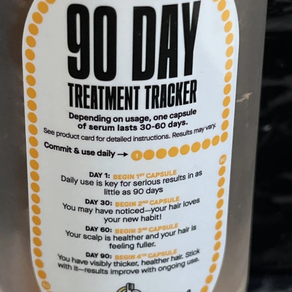 Boost hair scalp 90 day Boynton serum treatment tracker bottle
